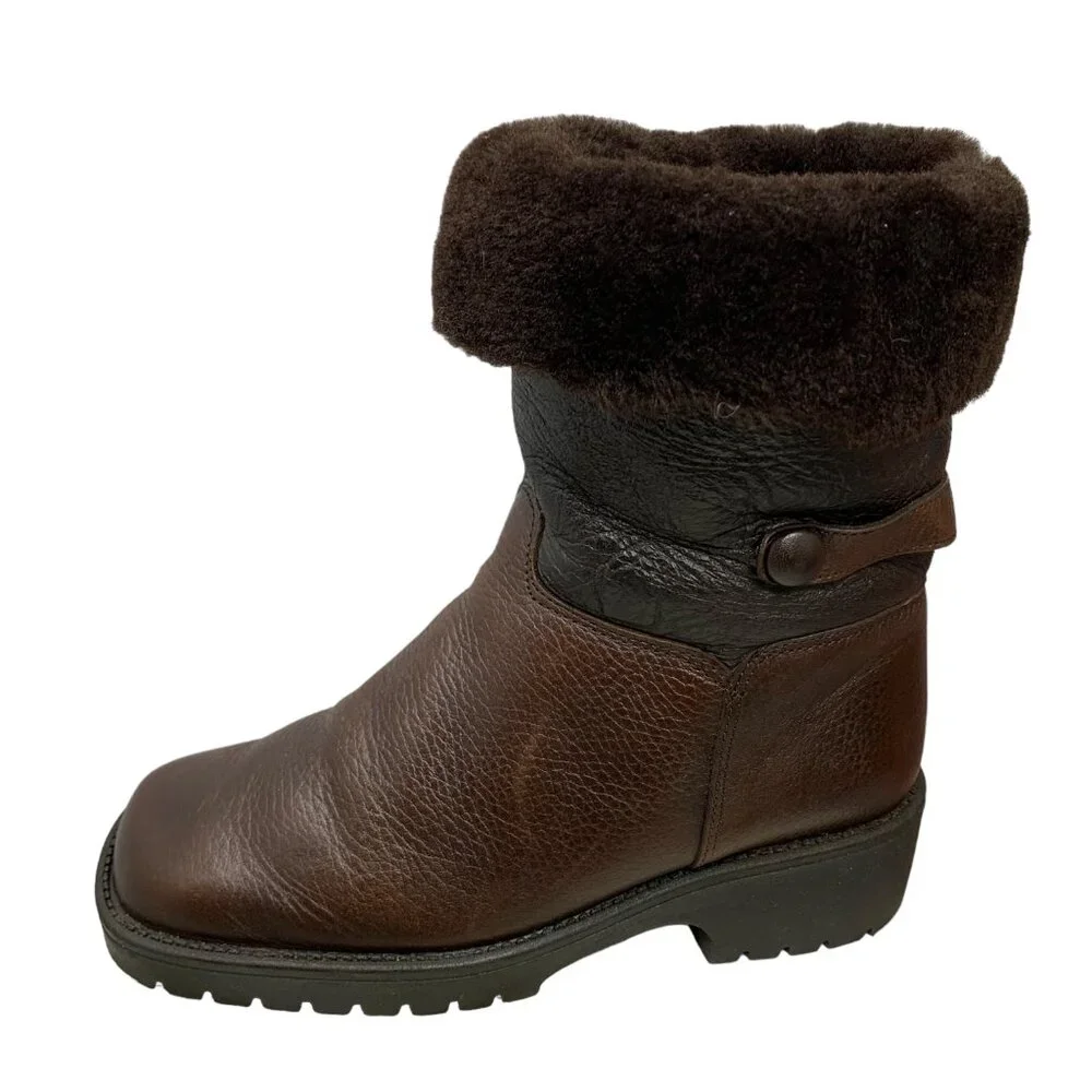 Terrra Firma by Santana  Brown Leather Sheepskin‎ Boots